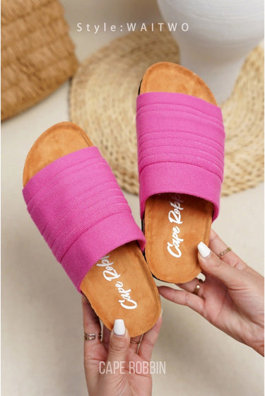 Calida.....Round Toe Sandal Slides Cape Robbin Shoes