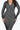 Fine - Front Zip Up Mock Neck Long Sleeve Sweater Midi Dress