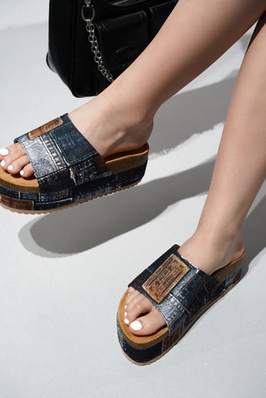 Hacha.....Platform Sandal Slides Cape Robbin Shoes