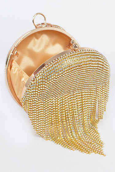 Stingy......Studded Fringe Round Clutch Purse H&D Accessories