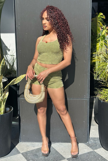 You See It - Burn Out Stretchy Short set