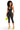 Women’s jumpsuits and rompers collection featuring a model in a black textured halter jumpsuit with lime green handbag and heels by Swagg Boutique.
