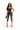 Front view of Honor modeling Deadly Snake Print Detail Mesh Stretch Capri Leggings paired with a black satin corset top and black heels.