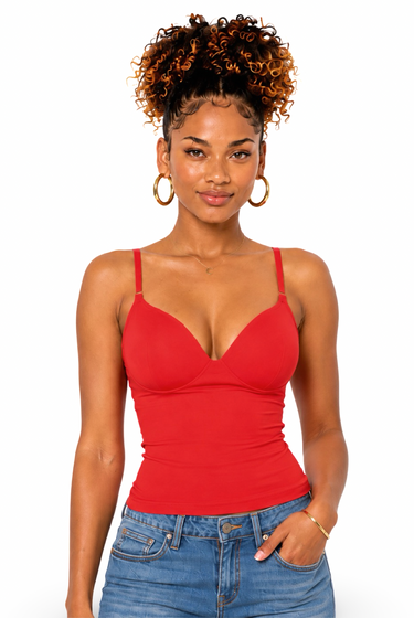 Shae - Women's Spaghetti Strap Bra Mold Camisole Top