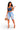 Harmony - Color Block Denim Corset Style Crop Top