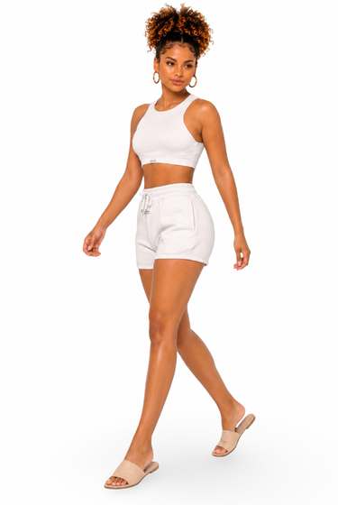Coolin' Jogger Short Set - Crop Top & Shorts, Comfortable Fit, Versatile Style for Active Lifestyle