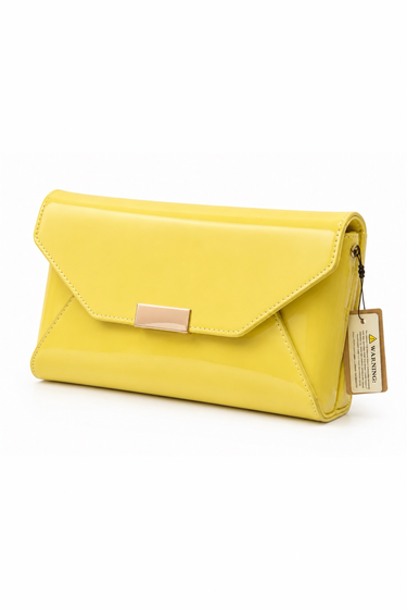 Kennedy - Flat Front Flap Patent Leather Clutch Purse