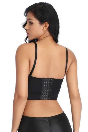 Kelly.....PU Corset Crop Top