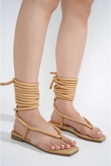 Amorlyn....Rope Tie Sandals Cape Robbin Shoes