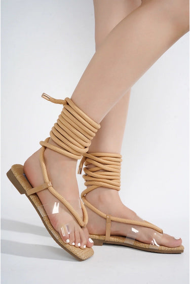 Amorlyn....Rope Tie Sandals Cape Robbin Shoes