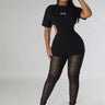 Baby Gonna Eat.....Side Cut Outs Sheer Leggings Set Good Time USA