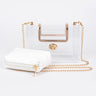 Clearly.......Gold Handle Clear Clutch Purse H&D Accessories