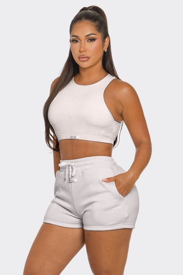 Coolin' Jogger Short Set - Crop Top & Shorts, Comfortable Fit, Versatile Style for Active Lifestyle