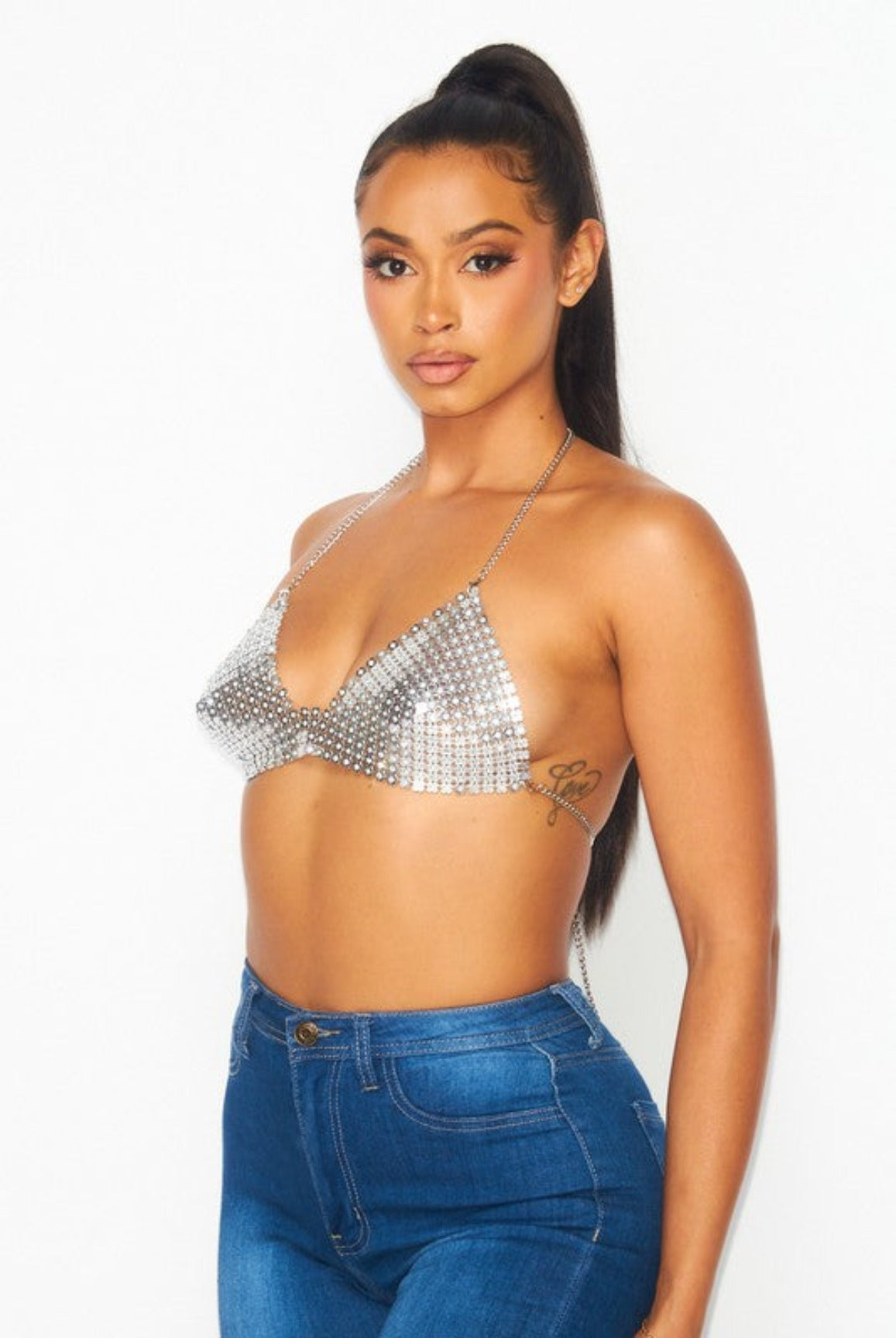 Dazed.....Rhinestone Bra Top Hot & Delicious