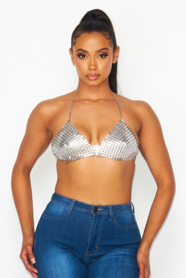 Dazed.....Rhinestone Bra Top Hot & Delicious