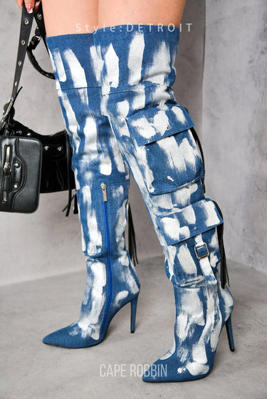 Detroit....Closed Toe Thigh High Boots Cape Robbin Shoes