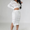 Fab......Knit Midi Skirt Set Good Time USA