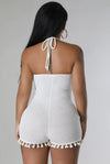 Meet me There......Tassel Halter Tie Romper