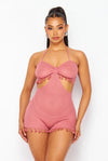 Meet me There......Tassel Halter Tie Romper