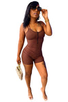 On a Daily......Spaghetti Strap Zip Up Romper