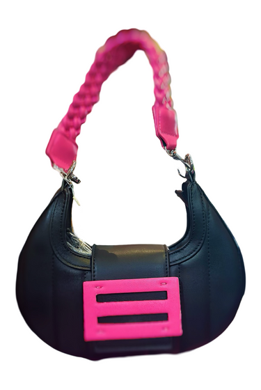 Patrice......Color Block Curved Clutch Purse