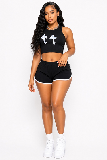 Must Be Summer – Cotton Stretch Dolphin Trim Shorts for Women