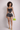 Women Ribbed Cotton Corset Style Bodysuit Short Set - Cuttin' Up