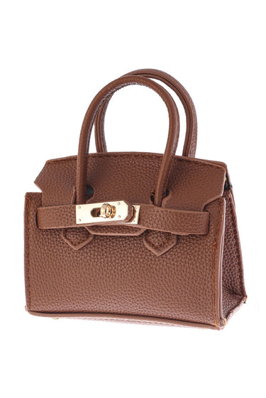 The Little Things - Chic Texture Top Handle Satchel Mini Clutch Purse