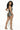 Hurting Feelings - Halter Neckline with Collar Front V Cut Back Cut Out Romper