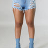 Touch It.....Distressed Denim Shorts Aphrodite Jeans