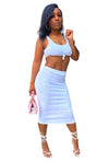 Well Said.....Crop Midi Skirt Set