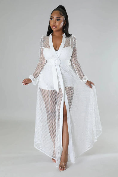 Addiction.......Short Romper With Fish Net Cover