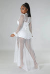 Addiction.......Short Romper With Fish Net Cover