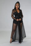 Addiction.......Short Romper With Fish Net Cover