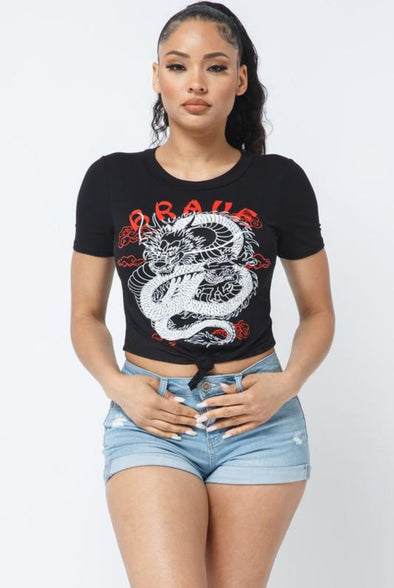 Brave....Graphic Crop Top | Swagg Boutique LLC.