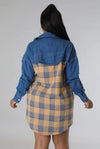 Can't Keep Quiet........Denim Plaid Tunic