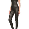 Can You Handle Me.......Spaghetti Strap PU Leather Jumpsuit Imagenation