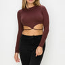 Cassidy.....Long Sleeve Mid Tie Up Crop Top | Swagg Boutique LLC.