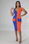 Entitled.....Color Block Sleeveless Mini Dress