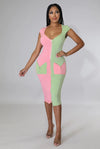 Entitled.....Color Block Sleeveless Mini Dress