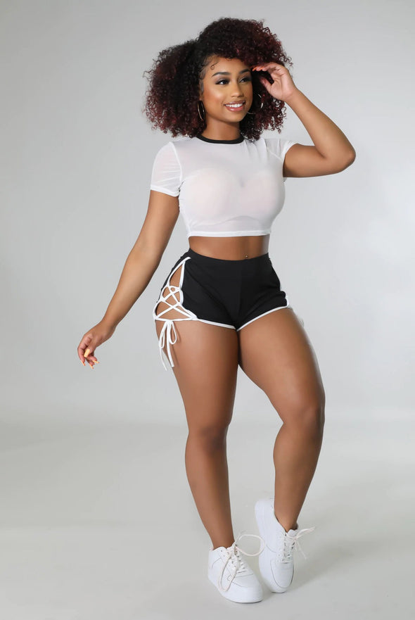 Hot Girl Summer Vibes......Side Tie Up Short Set
