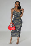 I Got Issues.....Camo Midi Dress