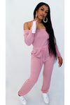 I Got Options....Off Shoulder knit Jumpsuit