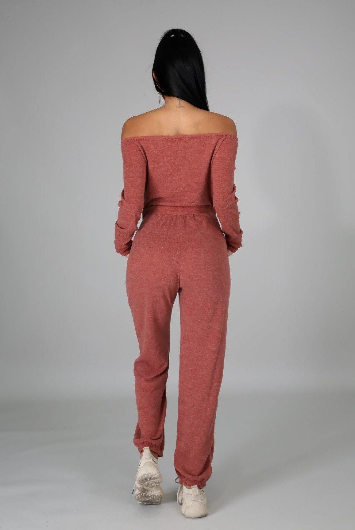 I Got Options....Off Shoulder knit Jumpsuit | Swagg Boutique LLC.