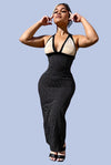 Im What You Need....Sleeveless Color Block Midi Dress