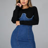 In The Mean Time....Two Tone Denim Tee Dress | Swagg Boutique LLC.