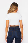 Iyanna.....Front Tie Short Sleeve Crop