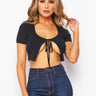 Iyanna.....Front Tie Short Sleeve Crop Hera Clothing