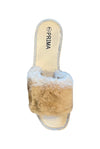 Jessie.....Fur Studded Trim Sandal Slides | Swagg Boutique LLC.