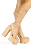 Jorian.....Platform tie Up Heels